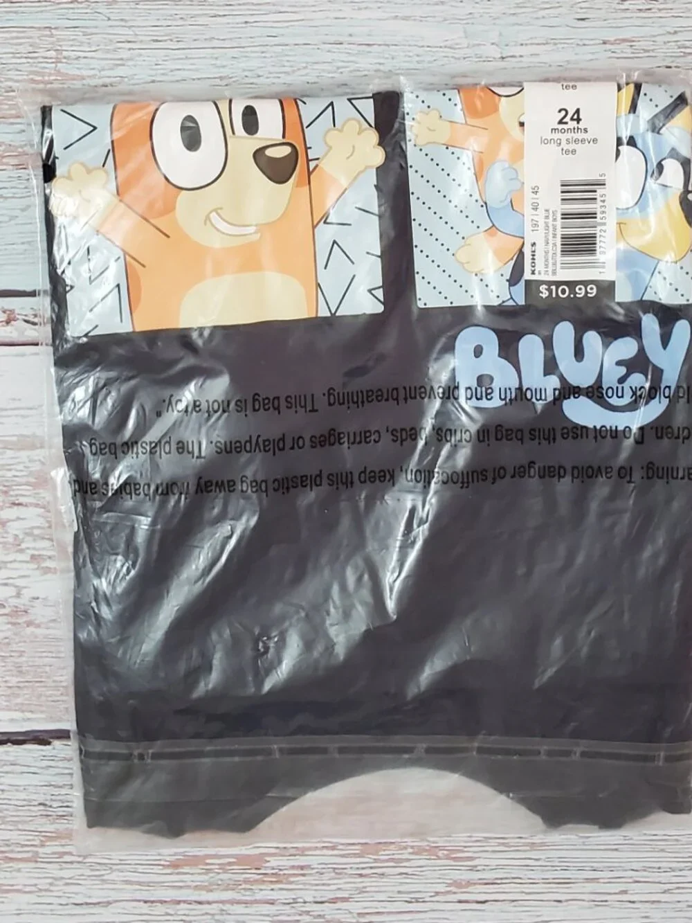 Toddler Boy Bluey and Bingo Character Squares LS  24 mos  by Jumping Beans NWT